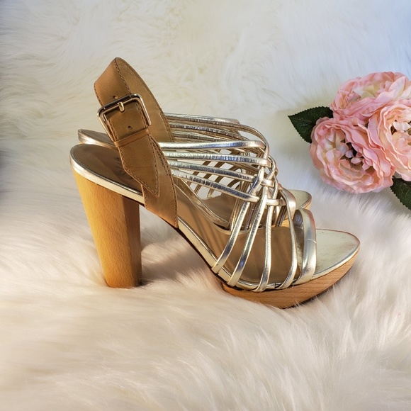 STUDIO 9 METALLIC STRAPPY HEELS SIZE 8M - Picture 7 of 8